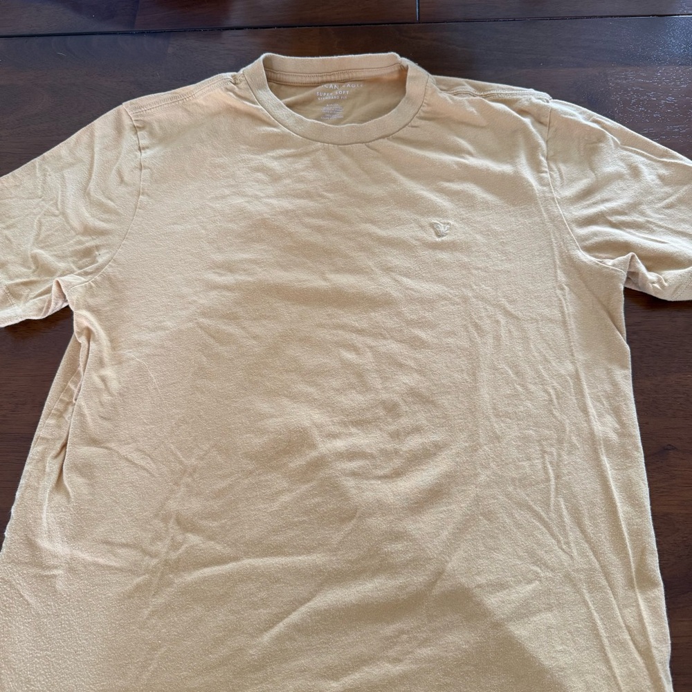 American Age Beige Short Sleeve Tee